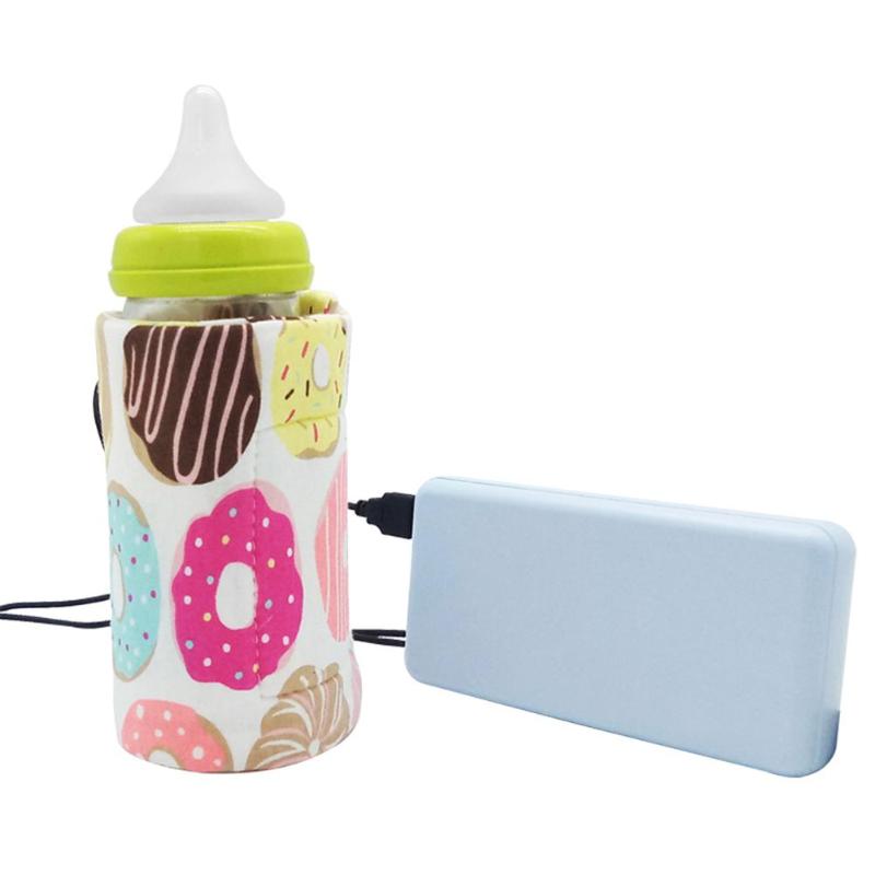 USB Charging Baby Bottle Heated Cover Newborn Baby Bottle Feeding Insulated Bag Portable Infant Milk Feeding Warmer Nursing Care